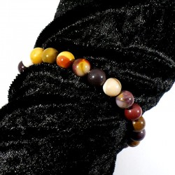 bracelet en mookaïte perles rondes 8mm