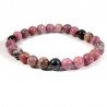 bracelet en rhodonite perles rondes 8mm