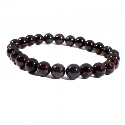 bracelet en grenat extra perles rondes 8mm