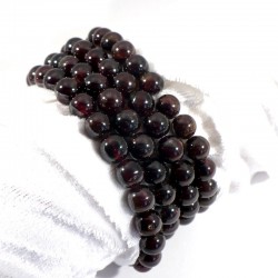 bracelet en grenat extra perles rondes 8mm