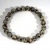 bracelet en jaspe dalmatien perles rondes 8mm