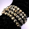 bracelet en jaspe dalmatien perles rondes 8mm