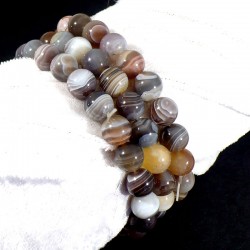 bracelet en agate naturelle perles rondes 8mm