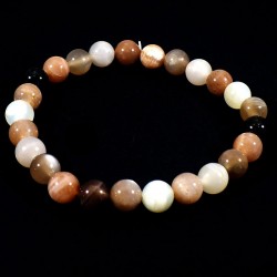 bracelet en pierre de lune perles rondes 8mm