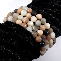 bracelet en pierre de lune perles rondes 8mm