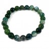 bracelet en agate mousse perles rondes 8mm