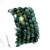 bracelet en agate mousse perles rondes 8mm