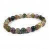 bracelet en agate multicolore perles rondes 8mm