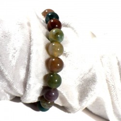 bracelet en agate multicolore perles rondes 8mm