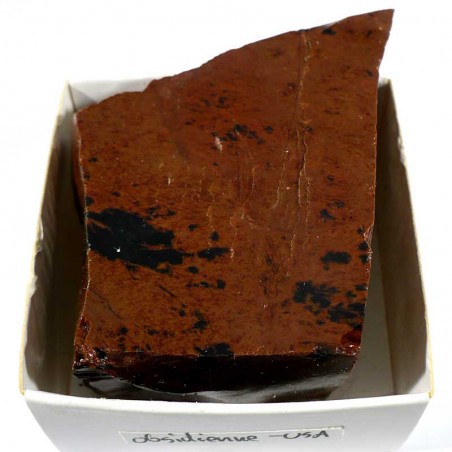 Obsidienne acajou du Mexique - boite de collection 5cm