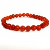 bracelet en cornaline perles rondes 6mm