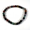 bracelet en agate multicolore perles rondes 6mm