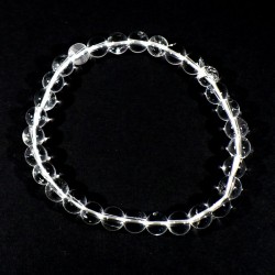 bracelet en cristal de roche perles rondes 6mm