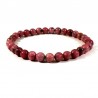 bracelet en rhodonite perles rondes 6mm