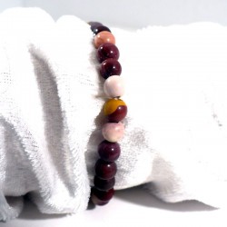 bracelet en mookaïte perles rondes 6mm