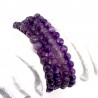 Bracelet en améthyste perles rondes 6mm
