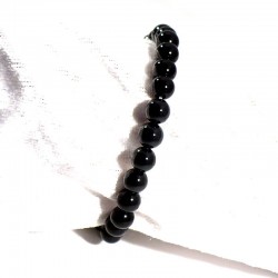 bracelet en onyx noir perles rondes 6mm