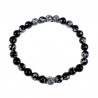 bracelet en obsidienne neige boules de 6mm