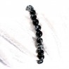 bracelet en obsidienne neige boules de 6mm