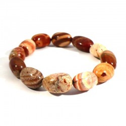 bracelet en jaspe bréchique graines