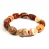 bracelet en jaspe bréchique graines