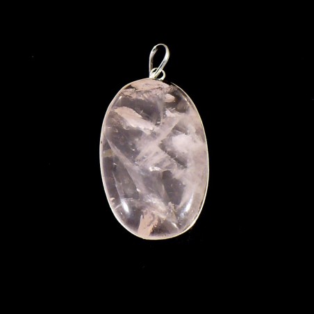 Pendentif sertis en quartz rose