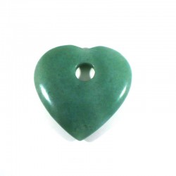 Pendentif coeur en aventurine 4cm