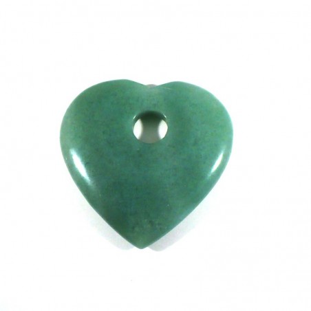 Pendentif coeur en aventurine 4cm