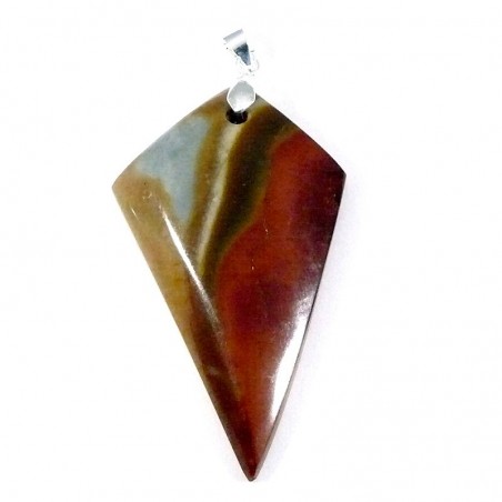 Pendentifs en jaspe polychrome formes diverses