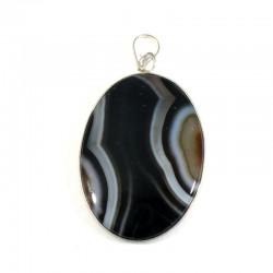 Pendentifs sertis en agate...