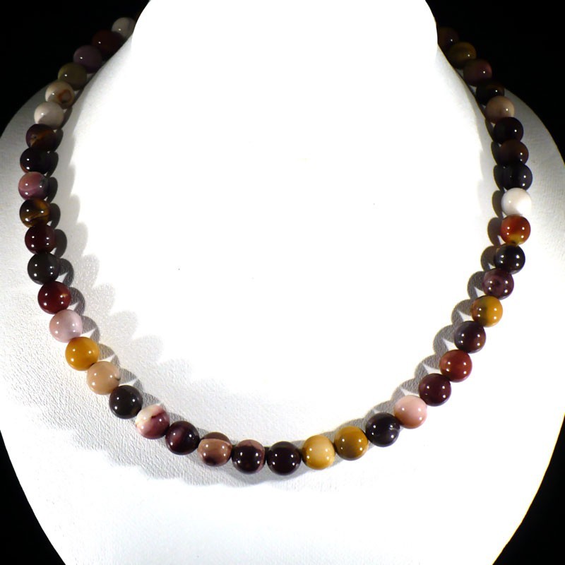 collier ras de cou en mookaïte perles rondes 8mm collier ras de cou en mookaïte perles rondes 8mm
