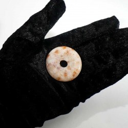 Pendentif donuts en pierre de soleil 4cm