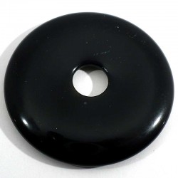 Pendentif donuts en onyx noir 5cm