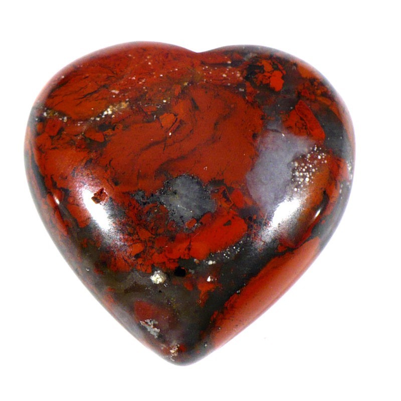 Pendentif coeur en jaspe oeil de fer Pendentif coeur en jaspe oeil de fer