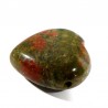 Pendentif coeur en unakite