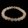 Bracelet enfant en quartz rose perles rondes 6mm