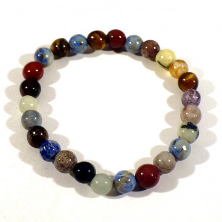 Bracelet enfant pierres mélangées 6mm Bracelet enfant pierres mélangées 6mm