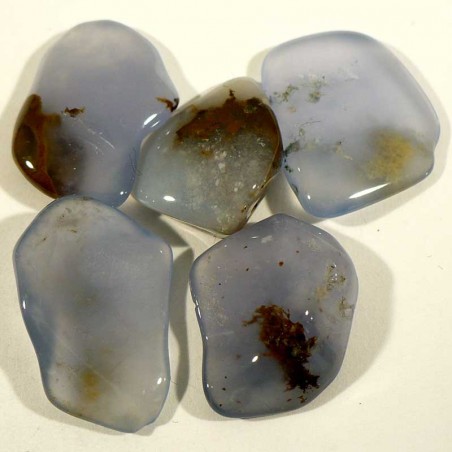 Calcédoine de Namibie qualité extra - pierres roulées