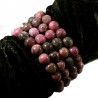 Bracelet en Rhodonite perles rondes 10mm