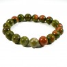 Bracelet en Unakite perles rondes 10mm