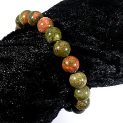 Bracelet en Unakite perles rondes 10mm