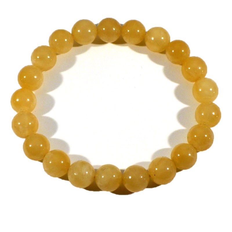 Bracelet en Calcite orange perles rondes 10mm