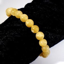 Bracelet en Calcite orange perles rondes 10mm