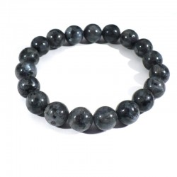 Bracelet en Larvikite perles rondes 10mm