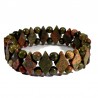 Bracelet losanges en Unakite (épidote)