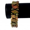Bracelet losanges en Unakite (épidote)