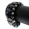 Bracelet losanges en Obsidienne neige