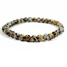 Bracelet en Jaspe dalmatien perles rondes 6mm