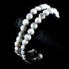 Bracelet en Howlite perles facettées 6mm