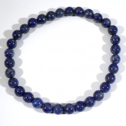 Bracelet en Lapis Lazuli perles rondes 6mm